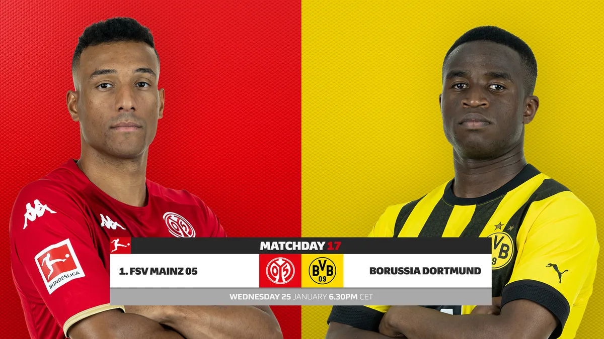مشاهدة مباراة بوروسيا دورتموند و ماينز 05 بث مباشر 2023-01-25 Mainz 05 vs Borussia Dortmund